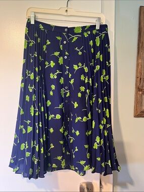 Banana Republic Pleated Button Front Skirt